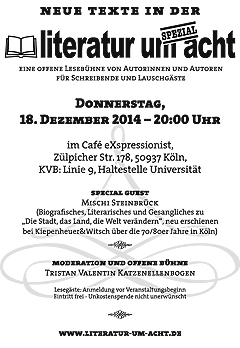 Literatur um 8 - 218.12.2014, Köln