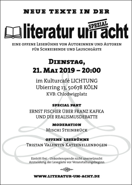Literatur um 8 - 29.01.2019, Köln