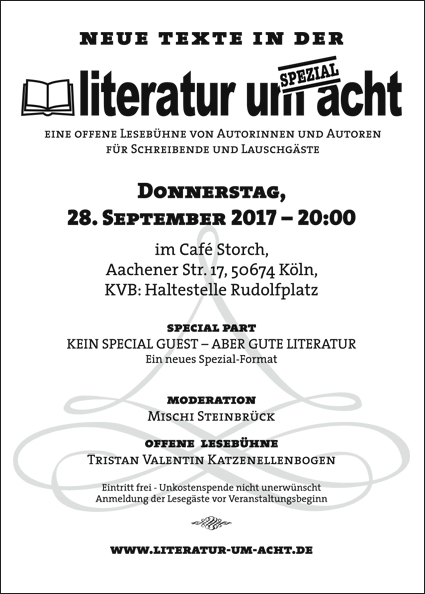 Literatur um 8 - 28.09.2017, Köln